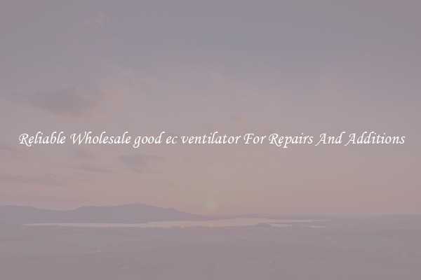 Reliable Wholesale good ec ventilator For Repairs And Additions