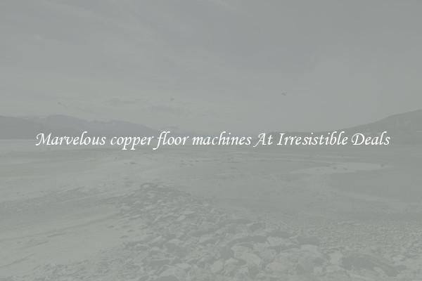 Marvelous copper floor machines At Irresistible Deals