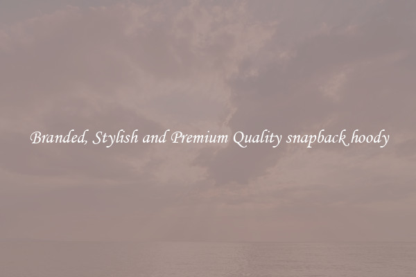Branded, Stylish and Premium Quality snapback hoody