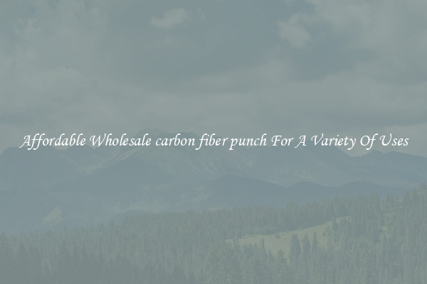 Affordable Wholesale carbon fiber punch For A Variety Of Uses