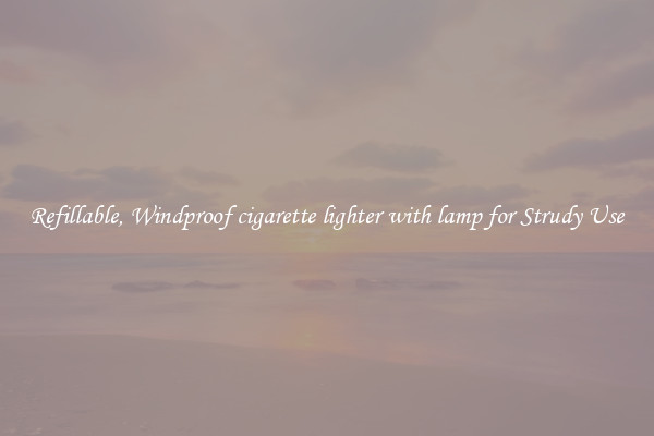 Refillable, Windproof cigarette lighter with lamp for Strudy Use