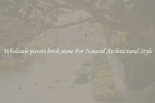 Wholesale pavers brick stone For Natural Architectural Style