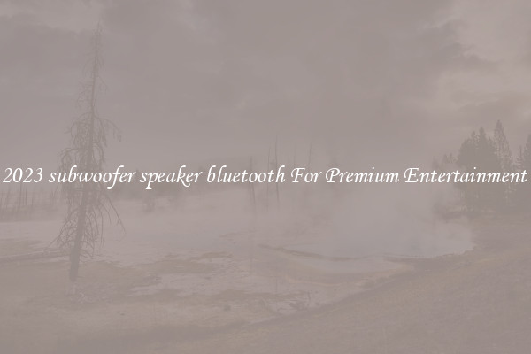 2023 subwoofer speaker bluetooth For Premium Entertainment 