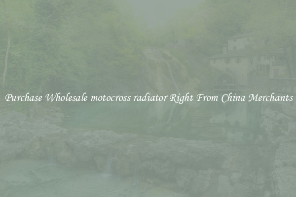Purchase Wholesale motocross radiator Right From China Merchants