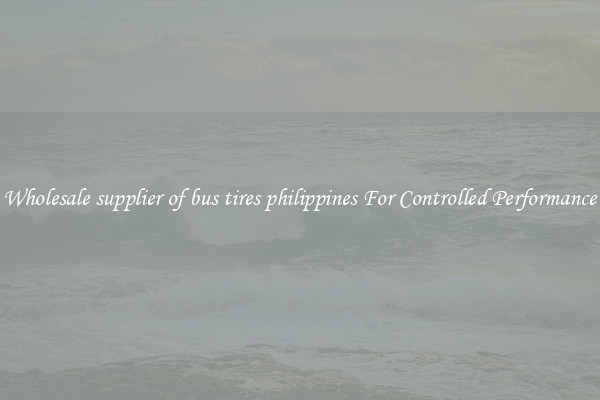 Wholesale supplier of bus tires philippines For Controlled Performance