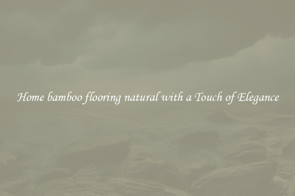Home bamboo flooring natural with a Touch of Elegance