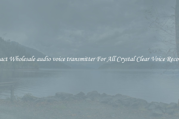Compact Wholesale audio voice transmitter For All Crystal Clear Voice Recordings