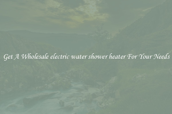Get A Wholesale electric water shower heater For Your Needs