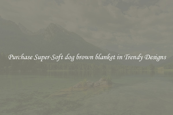 Purchase Super-Soft dog brown blanket in Trendy Designs