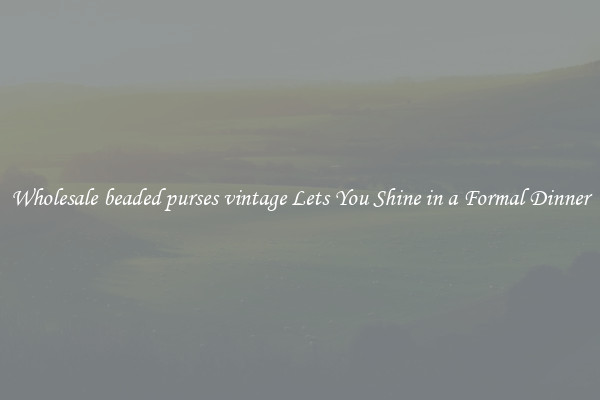 Wholesale beaded purses vintage Lets You Shine in a Formal Dinner