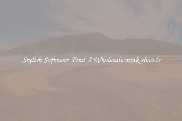 Stylish Softness: Find A Wholesale mink shawls