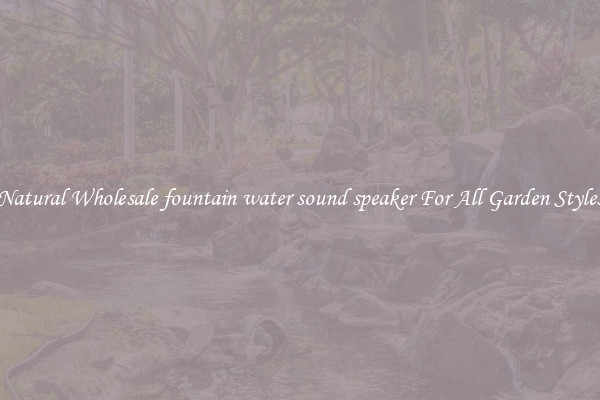 Natural Wholesale fountain water sound speaker For All Garden Styles