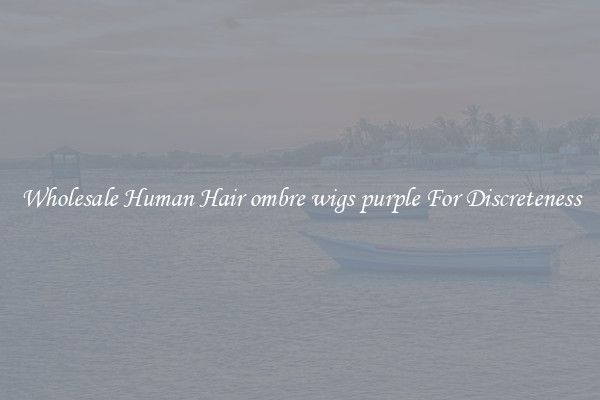 Wholesale Human Hair ombre wigs purple For Discreteness