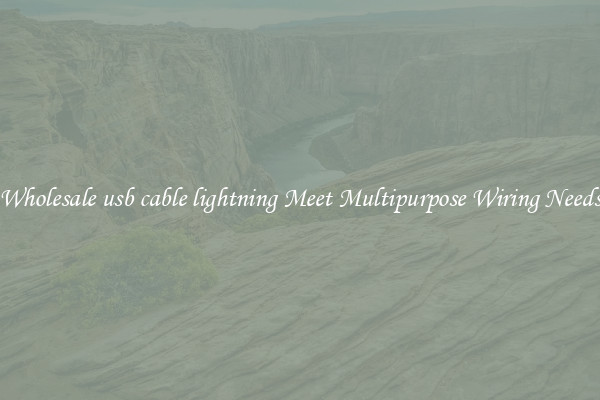 Wholesale usb cable lightning Meet Multipurpose Wiring Needs