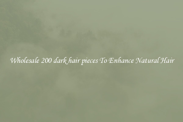Wholesale 200 dark hair pieces To Enhance Natural Hair