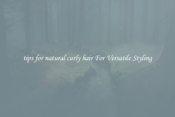 tips for natural curly hair For Versatile Styling